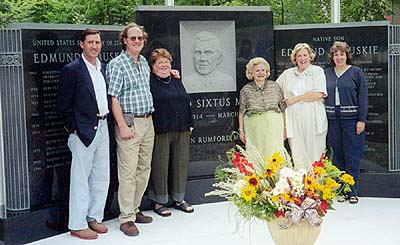 The Muskie family at the memorial dedication ceremony.